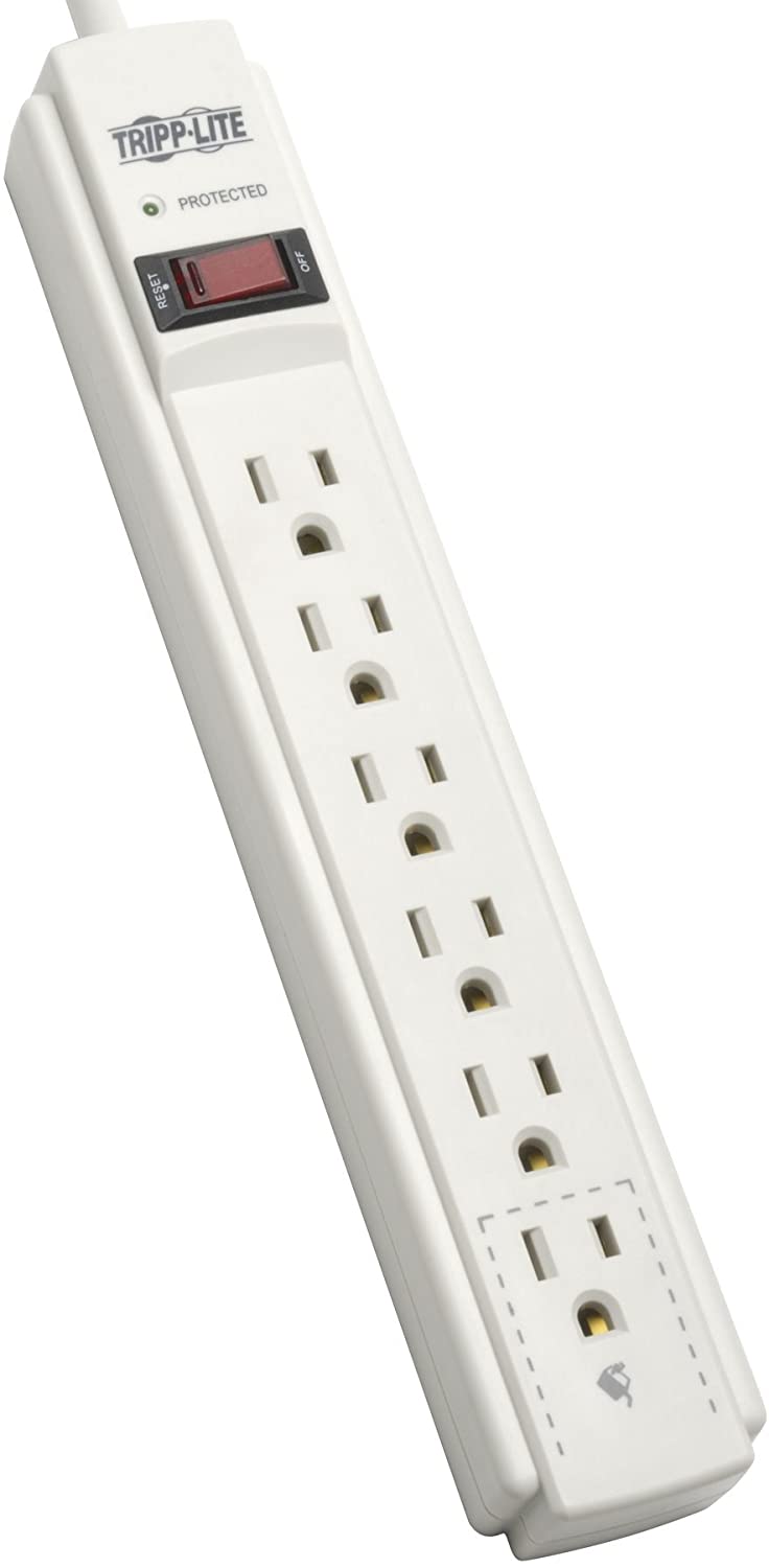 Tripp Lite TLP606 Surge Protector Strip 120-Volt 6 Outlet 6-Feet Cord